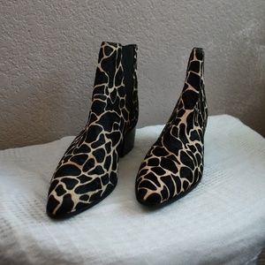 Giraffe Print Pony Hair Pola Chelsea Boot